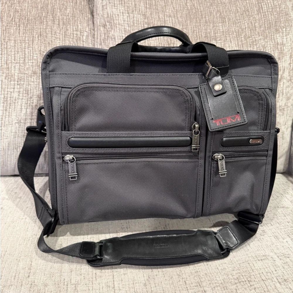TUMI Charcoal Men's Briefcase/laptop organizer business bag
